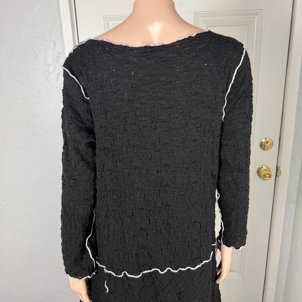 Noblu Women's Dress Medium Lagelook Asymmetrical Cotton Textured B20 - Picture 5 of 7